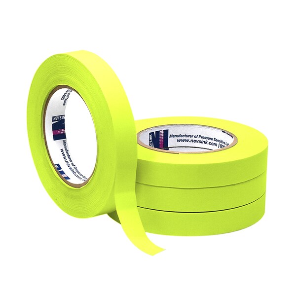 Nevs 3/4 wide x 60yd Chartreuse Labeling Tape, PK4 T-750-Chartreuse - main